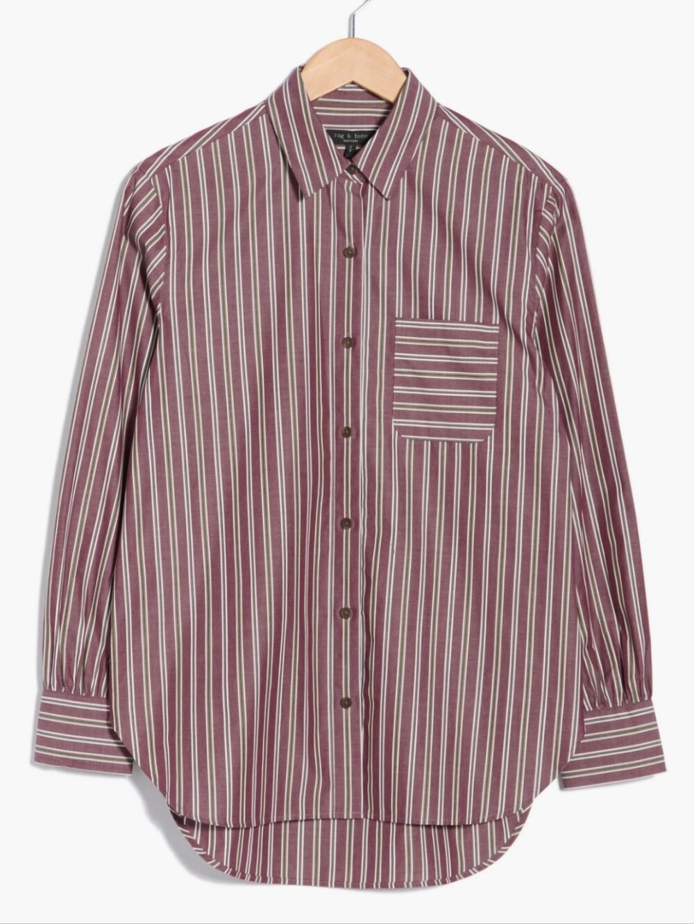 Rag And Bone Max Striped Poplin Tunic Women Shirt
